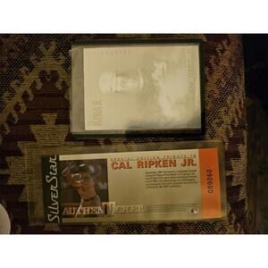 Cal Ripken Jr Field of Vision 1991 Silver Star Hologram HOF Orioles w/COA ticket